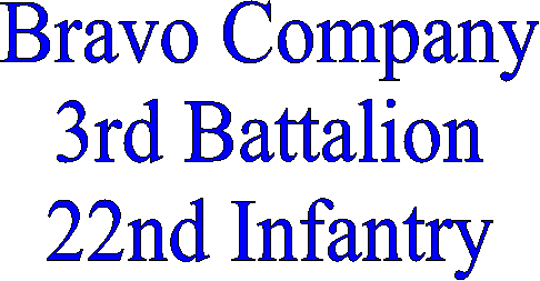 Bravo Company
3rd Battalion
22nd Infantry
